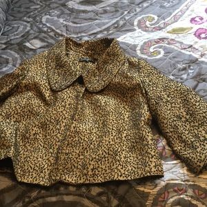 Cute animal print swing coat